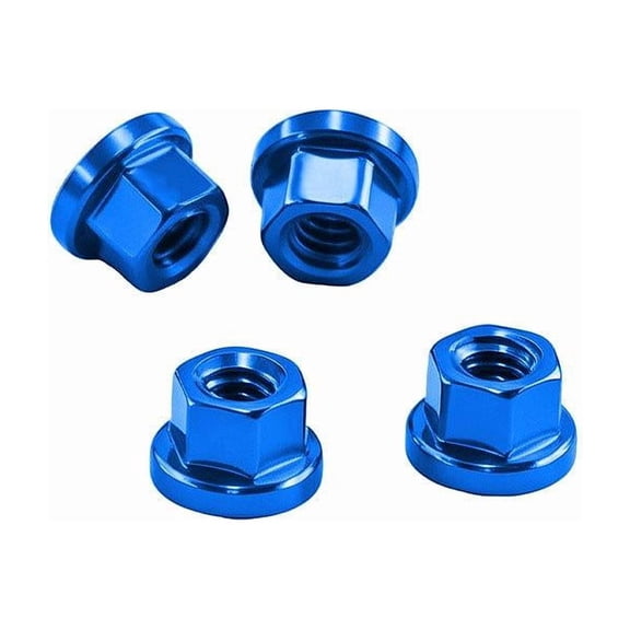 LeeQinersw 4 Pieces 1/30 RC Crawler M2 Flanged Wheel Nuts Durability Hardware for SCX30 Blue