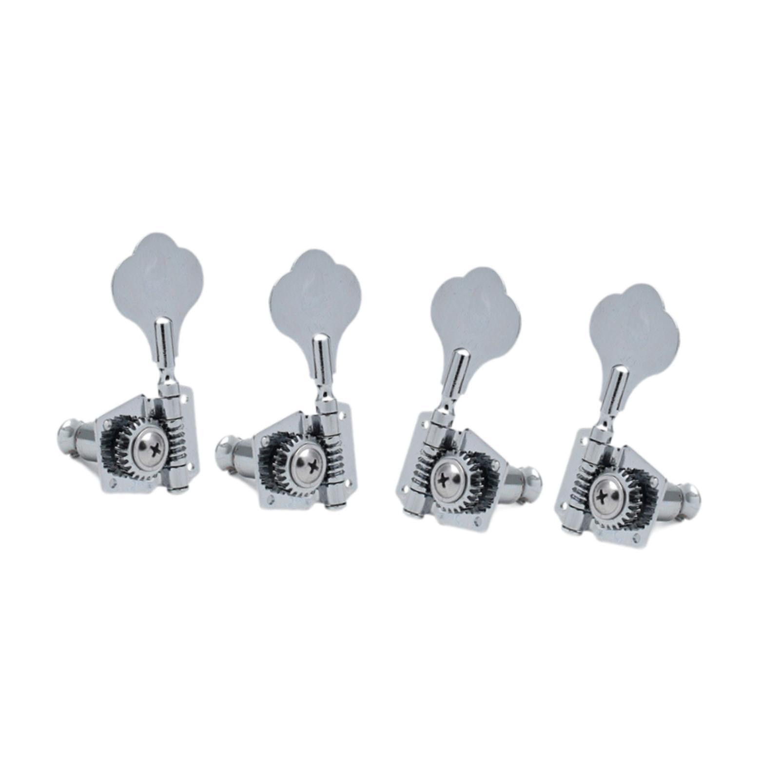 LeeQinersw 4 Pieces Electric Bass Tuning Pegs Machine Heads Professional Replacement Sturdy argent