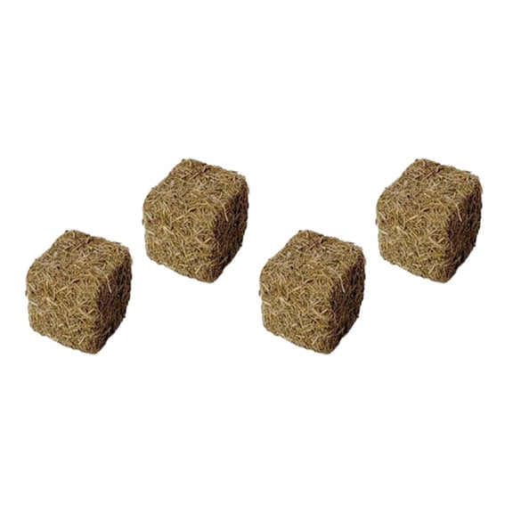 LeeQinersw 4 Pieces Mini Hay Bales Creative Life Scenes Fine Workmanship Miniature for Yard Square