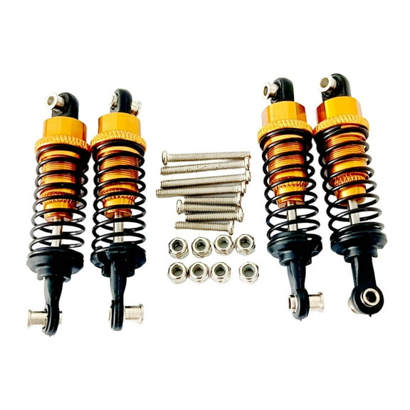LeeQinersw 4 Pieces Oil Shock Absorbers for RC Car with Screw Dampers for MN82 MN78 C24 Gold