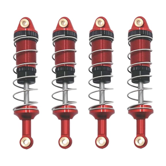 LeeQinersw 4 Pieces RC Car Shock Absorber Accessories Adjustable Assembled Spare Parts 1/12 Red