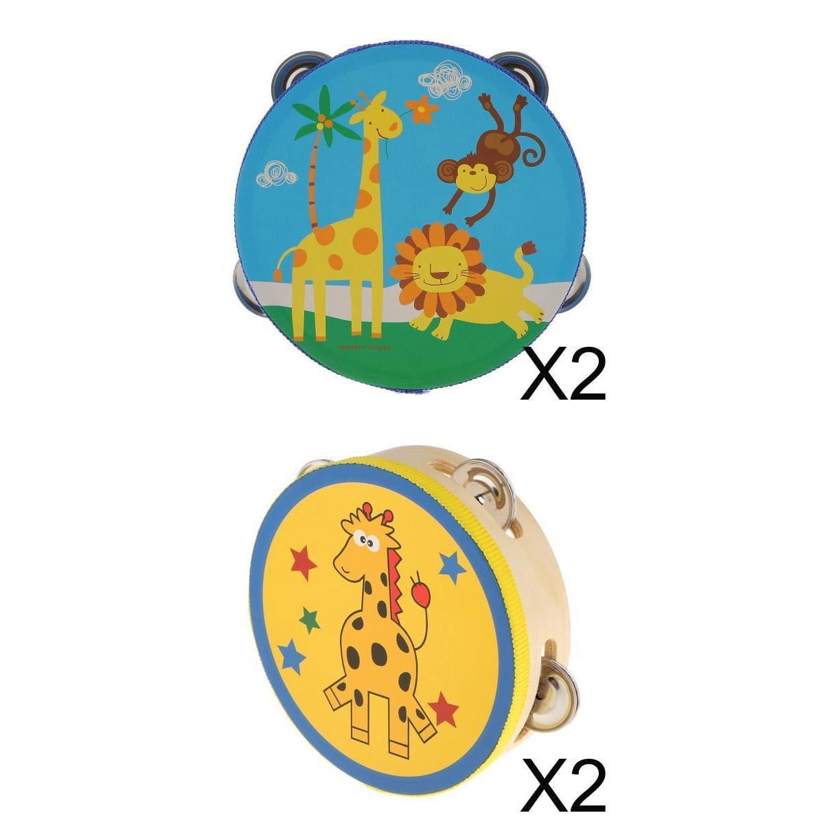 LeeQinersw 4 Pieces Tambourine toy children kids Musical Percussion Instrument