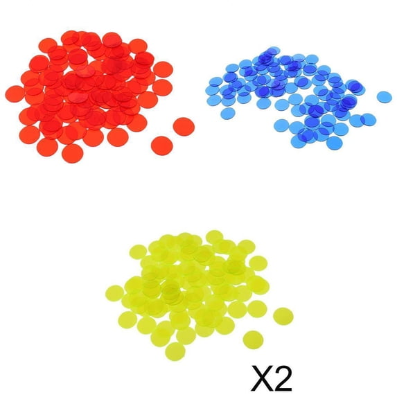 LeeQinersw 400 Pieces Translucent Bingo Chip 3/4 Inch for Bingo Game Cards