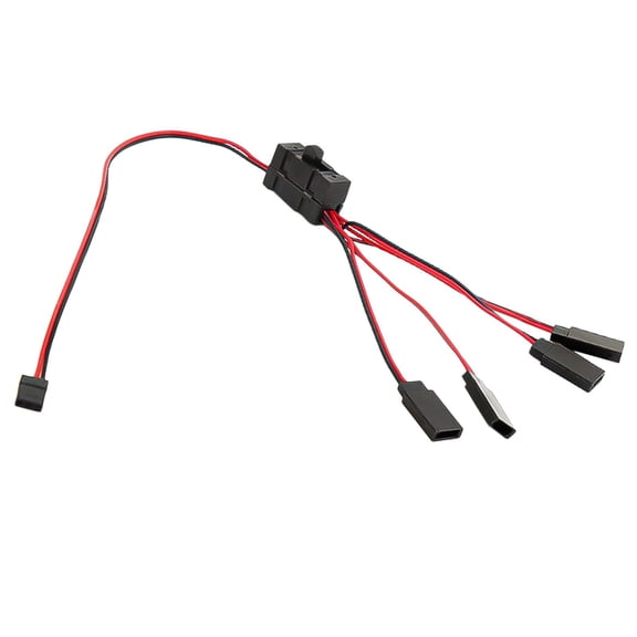 LeeQinersw 40cm 1 to 4 RC Light On/Off Control Switch Servo Extension Wire Cable for Futaba JR Male to Female RC Model