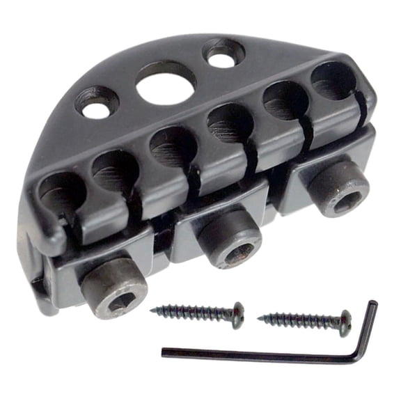 LeeQinersw 42mm Guitar Locking Lock Nut String Lock Electric Guitar Bridge Parts Black