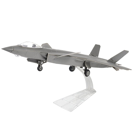 LeeQinersw 4D Plane Model 1:72 Building Model Kits Airplane J20 Aircraft for Tabletop Decor Gray