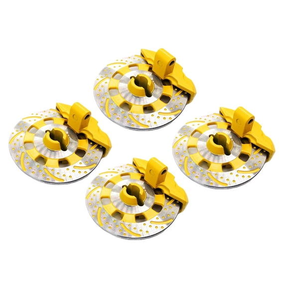 LeeQinersw 4PCS Metal Alloy Wheel Brake Disc Decoration Fit for UDR 1/7 Scale Desert Short Yellow