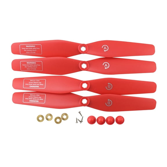 LeeQinersw 4PCS RC Drone Quick Release Plastic Foldable Propeller for SJRC S20W S30W T18 RC Red