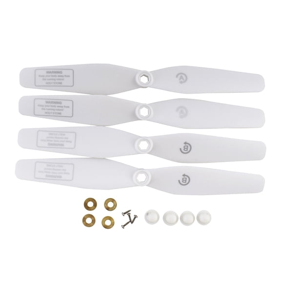 LeeQinersw 4PCS RC Drone Quick Release Plastic Foldable Propeller for SJRC S20W S30W T18 RC White