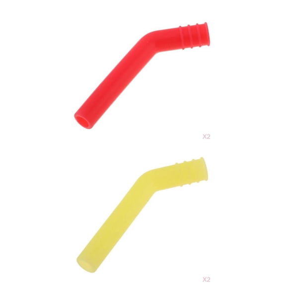 LeeQinersw 4Pcs Muffler Exhaust Pipe Sliocone Tube for 1/8 1/10 Scale Model Nitro RC Car