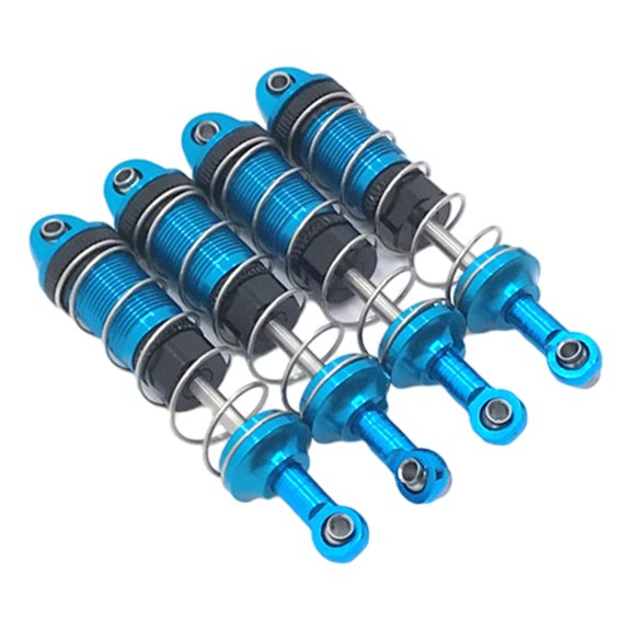 LeeQinersw 4pcs 1:10 RC 74mm Shock Absorber Damper for 4WD Model Trucks Replacements Blue