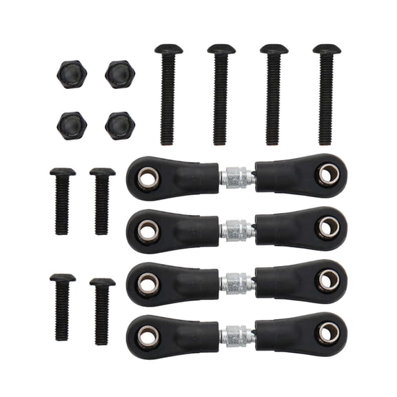 LeeQinersw 4pcs Upgraded Metal RC Car Adjustable Steering Rod Servo Link Lever for HSP HPI 42mm-50mm