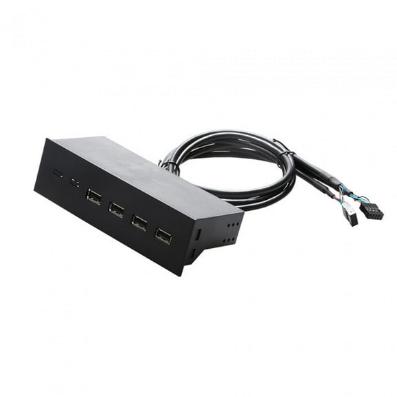 LeeQinersw 5.25 inch Front Panel USB Hub PC Front Panel High Speed Computer Expansion Board 4 Ports USB 2.0