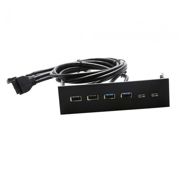LeeQinersw 5.25 inch Front Panel USB Hub PC Front Panel High Speed Computer Expansion Board 4 Ports USB3.0 2.0