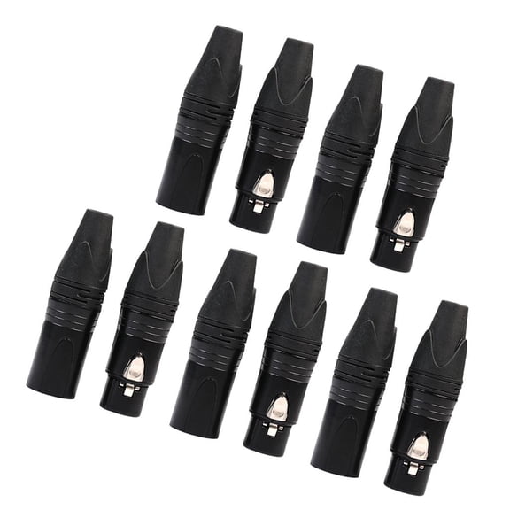 LeeQinersw 5 Pairs 3 Pin XLR Cable Connector Male And Female with PVC Housing And Metal End