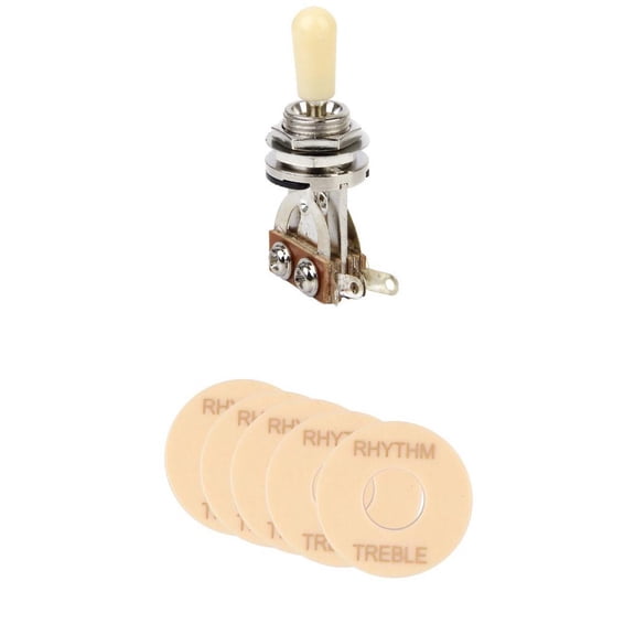 LeeQinersw 5 Pieces Toggle Switch Washer Ring +3 Way Toggle Switch For Les Paul Electric Guitar