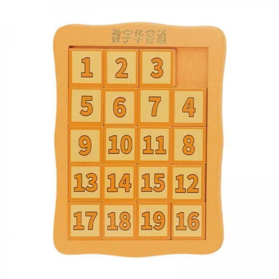 LeeQinersw 5xNumber Puzzle Game Wooden Number Slide Puzzle for Training Birthday Exercise