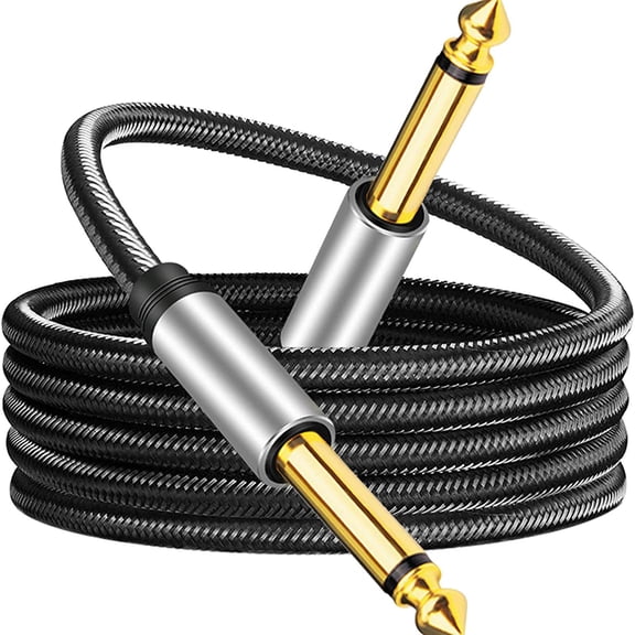 LeeQinersw 6.35mm Instrument Cable 1/4inch cable Guitar Patch Cords Stereo Audio Cable jack 1M
