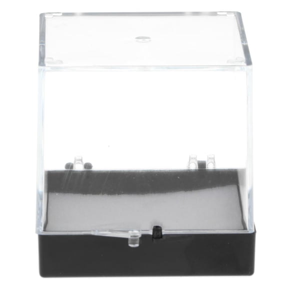 LeeQinersw 6.5x6.5x7cm Transparent Dustproof Display Case with Balck Base For Rock & Mineral Collection