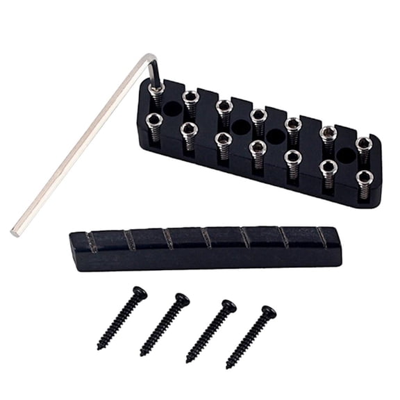 LeeQinersw 6/7/8 String Headless Guitar Bridge & Camel Bone Nut Set for Electric Guitar 7 String