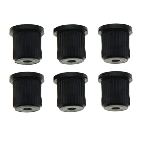 LeeQinersw 6 Pieces Durable Iron Guitar Through Body String Ferrules Replacement Parts Black