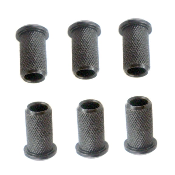 LeeQinersw 6 Pieces Electric Guitar String Thru Body Ferrules Bushing Set Black