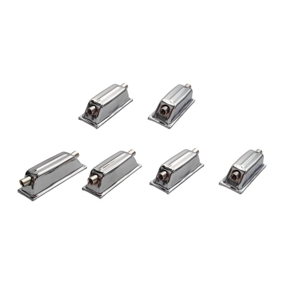 LeeQinersw 6 Pieces Snare Drum Lugs Double End Installable Mounting Hardware Silver Musical