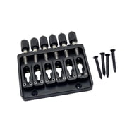 LeeQinersw 6 String Saddle Headless Guitar Bridge Guitar Accessories with Small Wrench Easy black