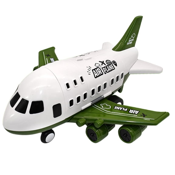 LeeQinersw 6 Vehicles Set in Large Aircraft Passenger Plane Toy for Kids Air Freighter Toys Green_6 Military Vehicles