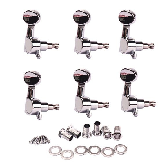 LeeQinersw 6 pieces Sliber acoustic guitar machine heads knobs guitar strings tuning pegs