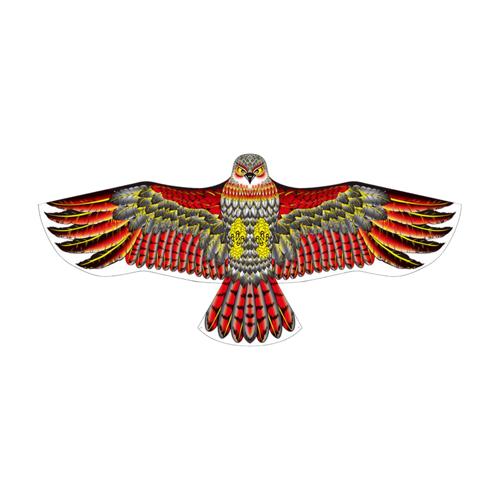 LeeQinersw 65" Eagle Flying Kite, Adults Kids Play Toy, Outdoor Activities Park Family Game Red