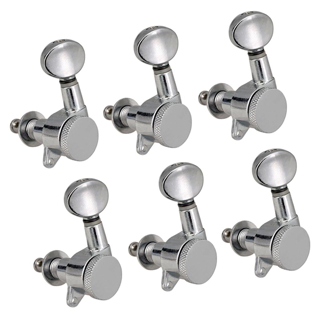 LeeQinersw 6L Vintage Sealed Electric Guitar Tuners Machine Head Tuning Keys Pegs Set Left
