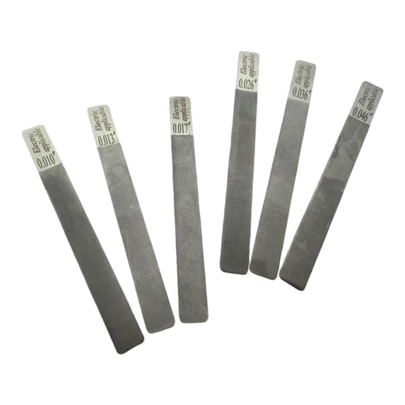 LeeQinersw 6Pcs Guitar Gauged Nut Slotting File Set Stainless Steel for Repairing Parts Electric 10 to 46