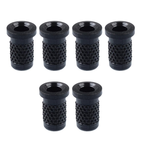 LeeQinersw 6pcs/Pack Electric Guitar Through Body String Ferrules Bushings 8.3 X 5.5mm - Black