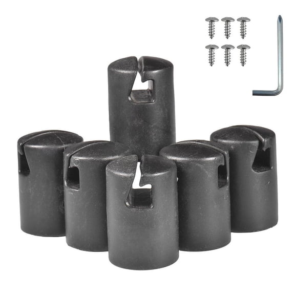 LeeQinersw 6pcs Trampoline Enclosure Pole Caps End , Poles Bed Rods Flat Thumb-32mm/1.2 6PCS POLE END CAPS+6PCS SCREWS+1PCS SCREWDRIVER