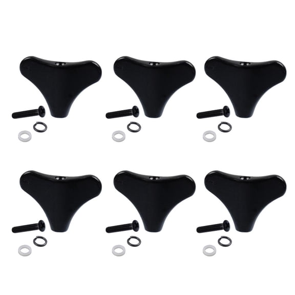 LeeQinersw 6x 4 String Bass Tuning Pegs Button for J Bass precision instrument Black