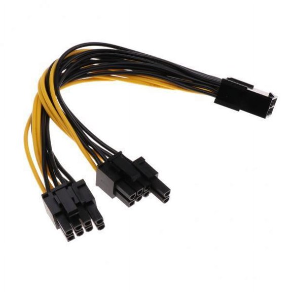 LeeQinersw 6x PCI-e Connector to Dual PCI-e Power Cable PCI Computer CPU Graphics