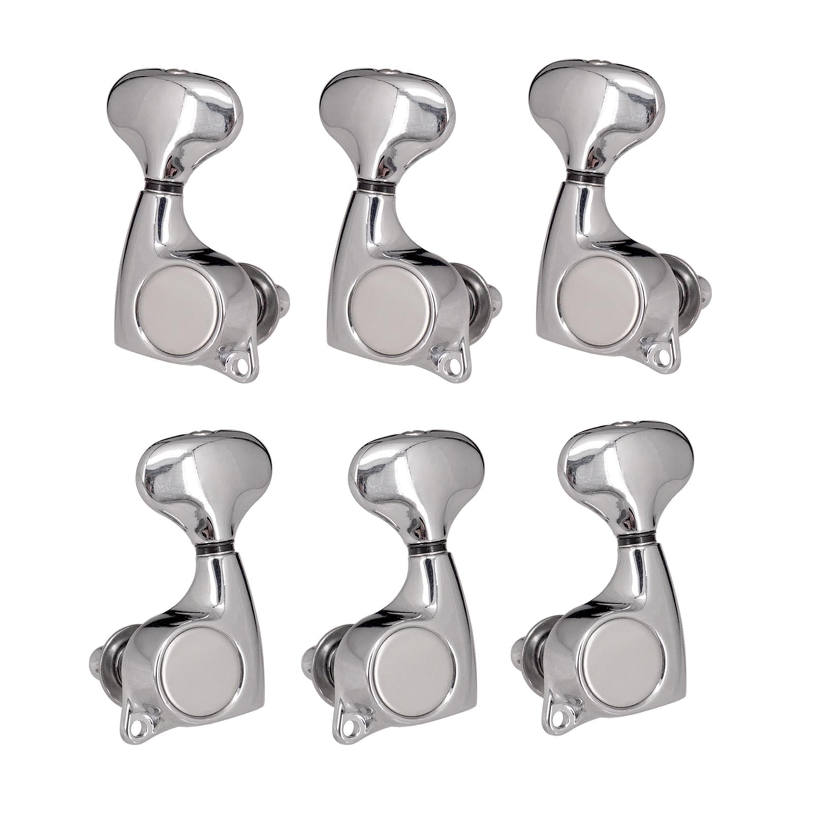 LeeQinersw 6x Silver Guitar Locking Tuners ,Convenient Precise Practical Durable 1:18 Ratio