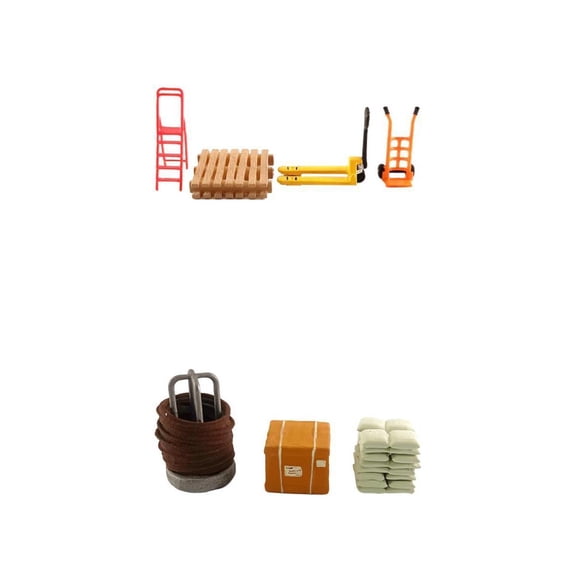 LeeQinersw 7 Pieces 1:64 Figures Car Repair Shop Tool Street Train Model Layout S Scale