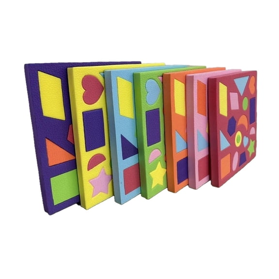 LeeQinersw 7 Pieces Shape Puzzle Fine Motor Skills Brain Teaser Toys Early Educational Toys