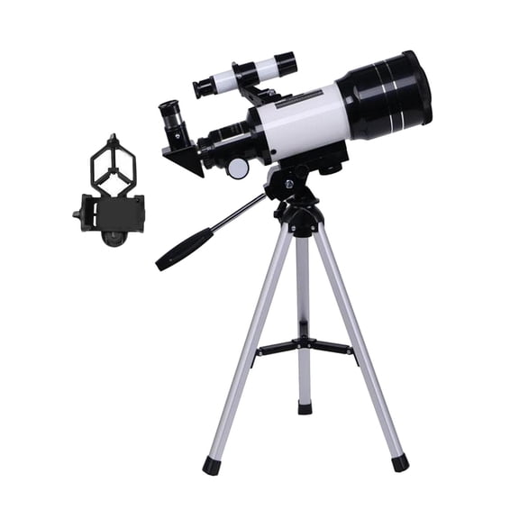 LeeQinersw 70 Astronomical Reflector Telescope with Tripod Phone Adapter Durable Waterproof With Phone Clamp