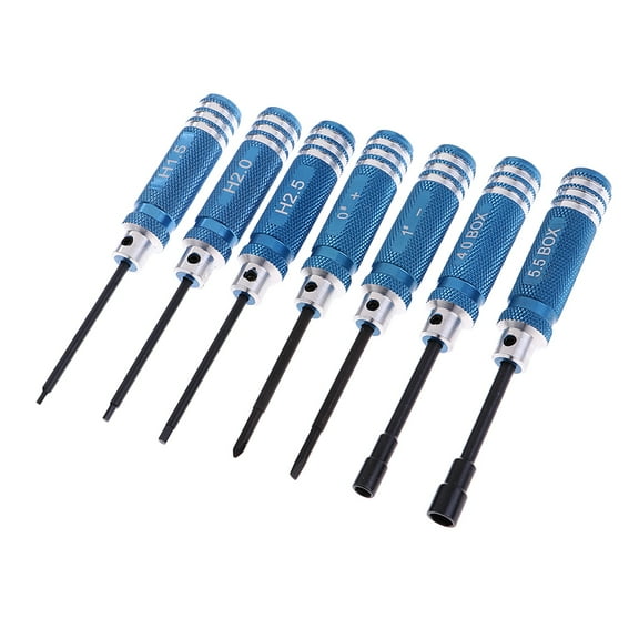 LeeQinersw 7x Hexagon Screw Driver Set RC Model Tool Kit Screwdriver Delicate Appearance