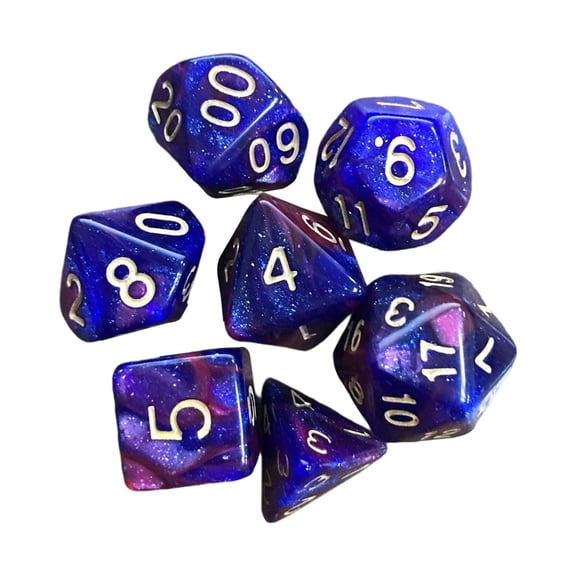 LeeQinersw 7x Polyhedral Dice Astrological Dice Party Game for Bar red 3Cred and blue Multi