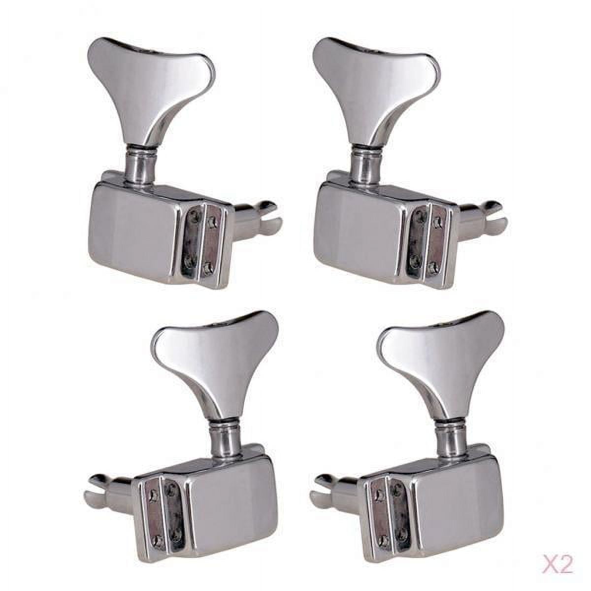 LeeQinersw 8 Packs Metal 4L4R Tuning Pegs Knobs Machine Heads for Guitar Bass Accessory