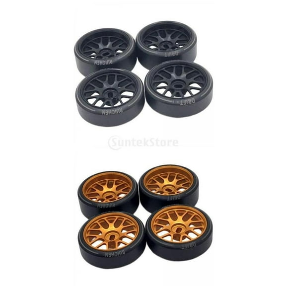 LeeQinersw 8 Pcs 1:28 Wheel Tires Rubber Tyre Set Modification for Wltoys K989 Crawler