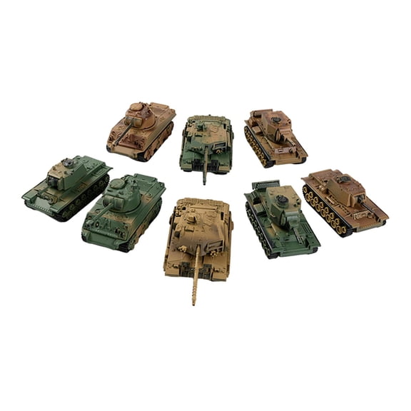 LeeQinersw 8 Pieces 1/72 Tank Model Kits Puzzle Games 4D Unique Gifts DIY Assemble for Kids Style C