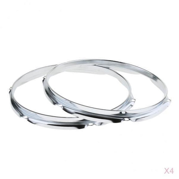 LeeQinersw 8 Pieces Iron 10 Inches Tom Drum Hoop Ring Rim 6 Holes Percussion Instrument