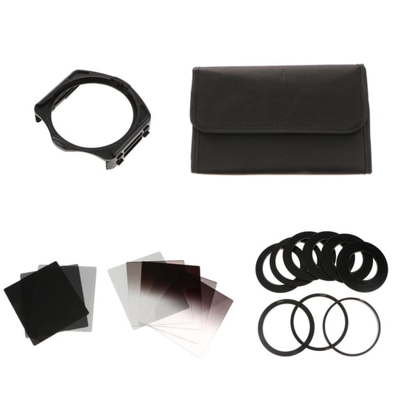 LeeQinersw 8 Pieces ND Filter Kit (Full and Graduated ND2, ND4, ND8, ND16 Filters, Optics)