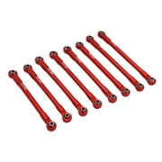 LeeQinersw 8 Pieces RC Car Chassis Fixing Linkage Rod Professional Metal for 112 H12Y+ Red