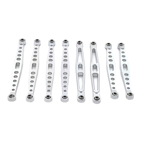 LeeQinersw 8 Pieces Steering Linkage Servo Link Pull Rod Upgrade for ZP1001 ZP1002 RC Hobby Silver